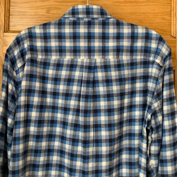 CHAPS Blue Plaid Flannel Button Down Shirt Size XL - Picture 5 of 16